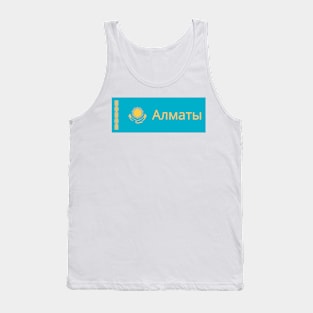 Almaty City in Kazakhstan Flag Tank Top